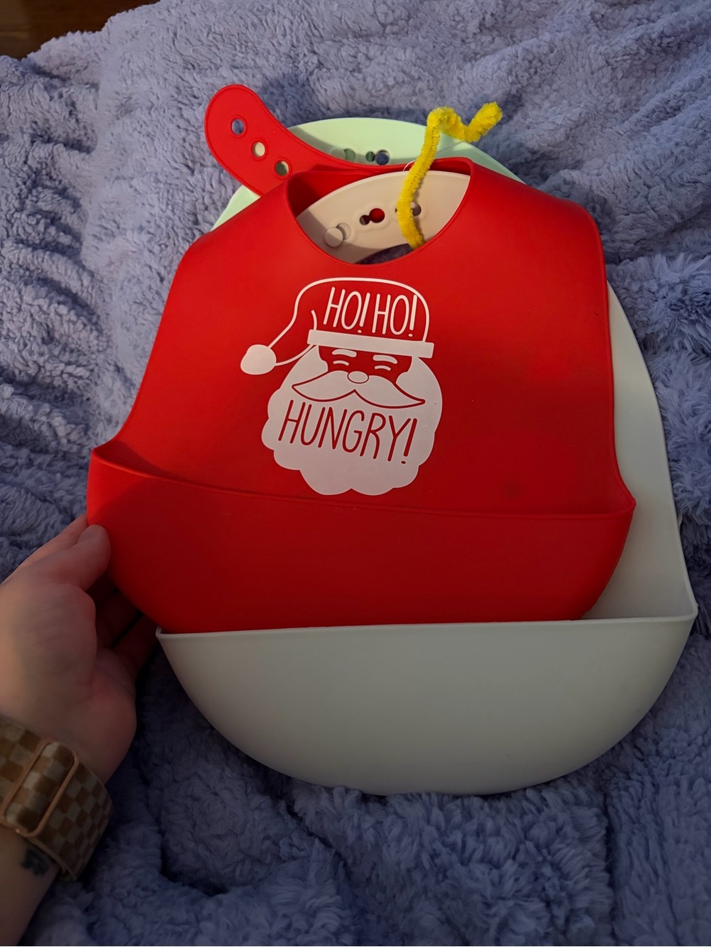 Silicone Kids Bibs Set in Mint, Red, and Light Gray - Target